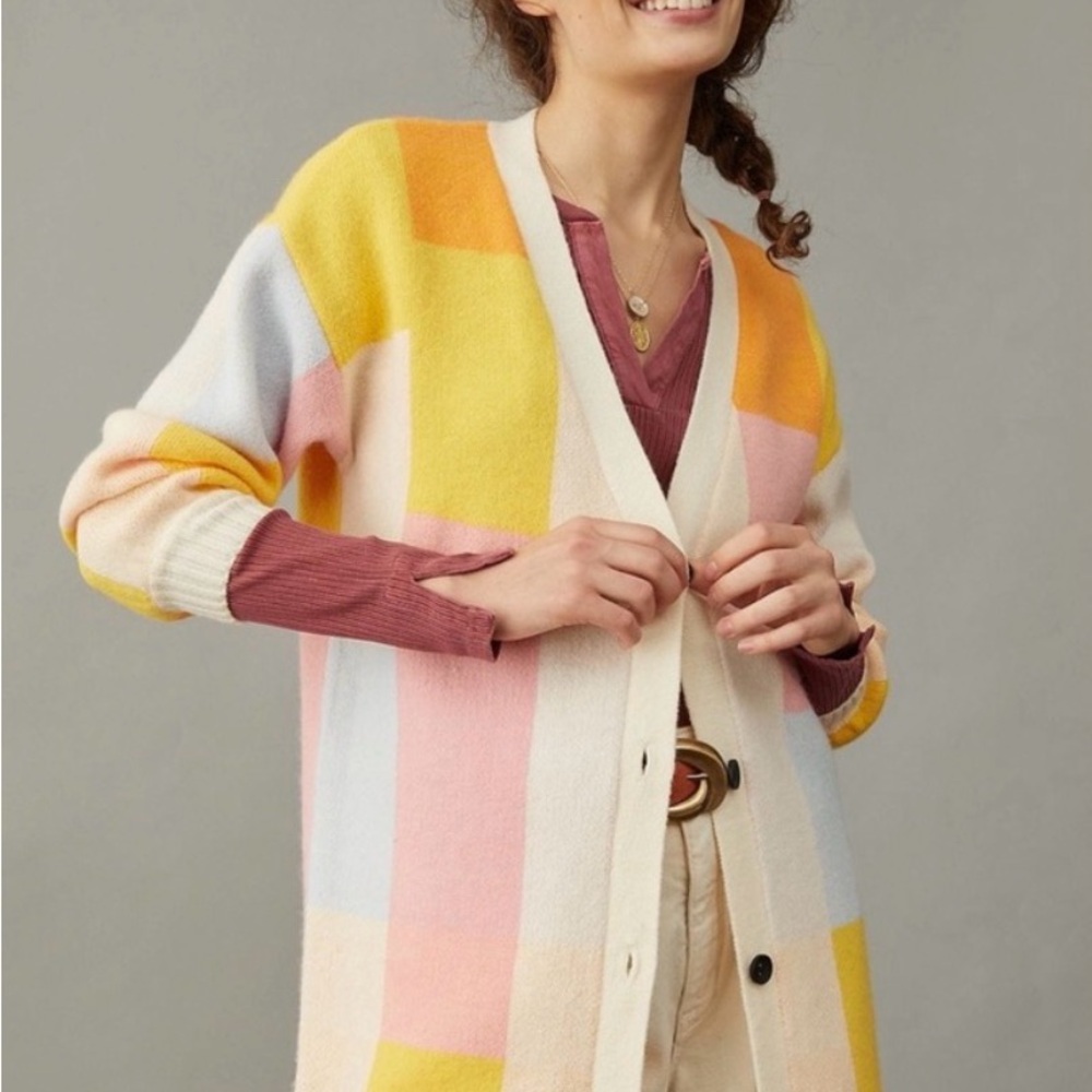Amadi x Anthropologie Colorblock Lexie Cardigan